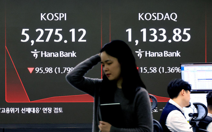 "너무 올랐나" 코스피, 장초반 5300선 아래로… 삼전·하닉 동반 약세