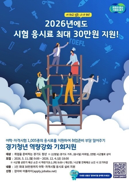 안산시, 미취업 청년 어학·자격시험 응시료 최대 30만원 지원
