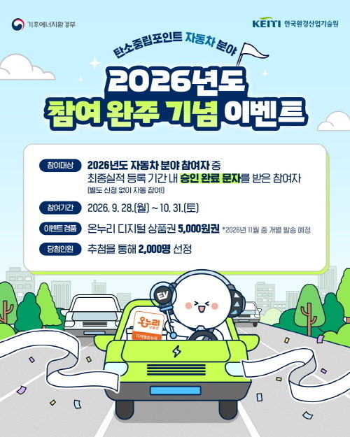 시흥시, ‘자동차 탄소중립포인트, 최종 실적등록 10월 31까지’