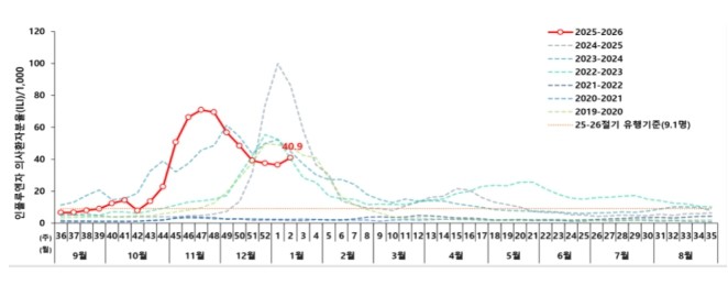 질병관리청, B형 인플루엔자 증가세,...