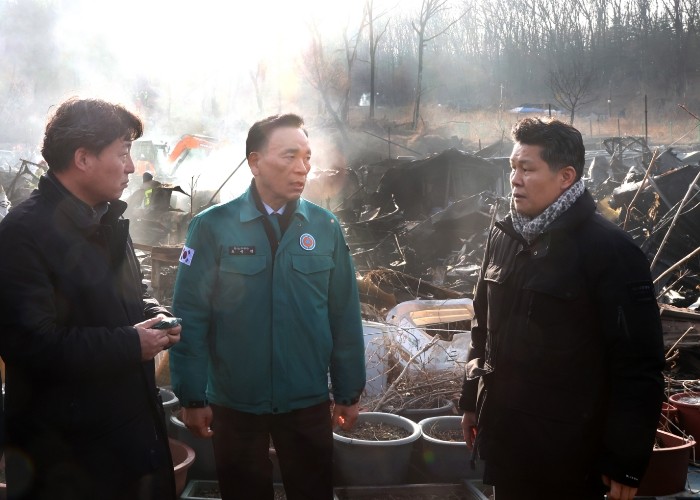 조성명 강남구청장, 구룡마을 화재 현...